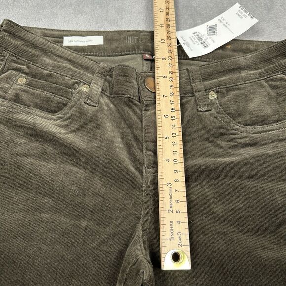 Kut From The Kloth MIA Toothpick Skinny Brown Corduroy Pants Academia Women's 4 - Picture 11 of 12